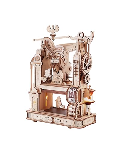 ROKR 3D Puzzle for Adults, Wooden Puzzles Classic Printing Press Model Building Kits, DIY Wood Crafts Cool Toys for Birthday, STEM Hobbies for Women Men (LK602)