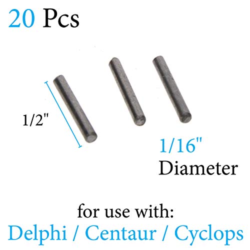 The Beadsmith Wig Jig Delphi Pins – Wire Elements – Extra Metal Pins, 20 Pieces, 1/16 x 1/2” (1.59mm x 12.7mm) - Used for Making Wire Components and Jewelry Designs - size: Metal Pins, 20 pcs