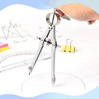 Unjoo Compass and Protractor Set, Math Compass for Geometry (Purple) - color: Purple
