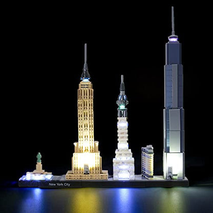 GEAMENT Upgraded Version Light Kit for New York City - Compatible with LEGO Architecture 21028 Building Blocks Model (Model Set Not Included) - style: For 21028