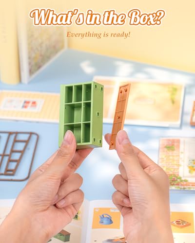 ROBOTIME Super Creator Kits, Plastic Mini House, Expandable Plastic Craf, DIY Miniature House Kit, Tiny Garden Making Kit Model Craft Hobby Unique Gift (Sunshine Sip Porch) - color: Sunshine Sip Porch
