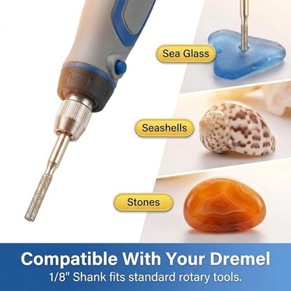 2mm Diamond Drill Bits for Ceramic 30 Pcs Set of Diamond Dremel Bits - size: 2mm
