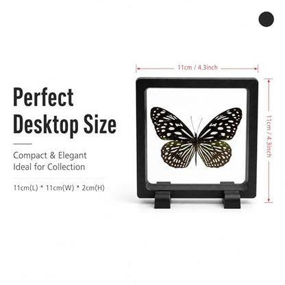1pc 3D Suspension Frame with Real Butterfly Specimen Protective PE Film Box Creative Home Decor Collectible (Tirumala limniace Butterfly) - color: Tirumala Limniace Butterfly