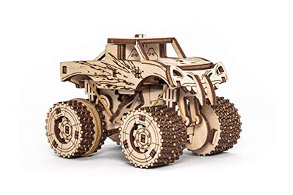EWA Eco-Wood-Art Vehicles Set 5-in-1 Wooden 3D Puzzle, Mechanical 3D Puzzles for Adults, 364-Piece, with Wind-Up Rubber-Band Motors