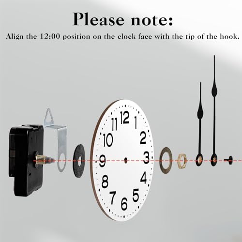 Roymnie 3Pcs Clock Mechanism Replacement Kit Battery Operated Silent - size: 12mm+16mm+23mm