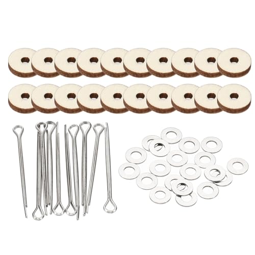 PATIKIL 10mm Doll Joints, 20 Set Removable Cotter Pin Joints Connector and Fiberboard Tray for Bear Limbs Making Head Joints DIY Crafts Accessories - size: 10mm