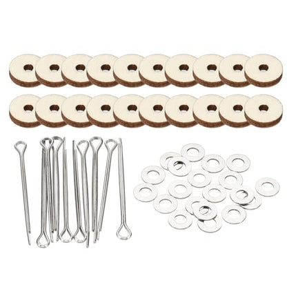 PATIKIL 10mm Doll Joints, 20 Set Removable Cotter Pin Joints Connector and Fiberboard Tray for Bear Limbs Making Head Joints DIY Crafts Accessories - size: 10mm