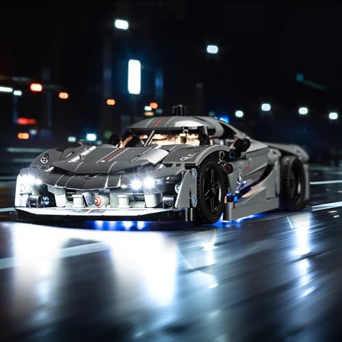 LED Lighting Compatible with Lego 42173 Koenigsegg Jesko Absolut Grey Hypercar, Light Kit Compatible with Lego 42173, Giving Light to Model, NOT Included The Model Set(Classic Edition)