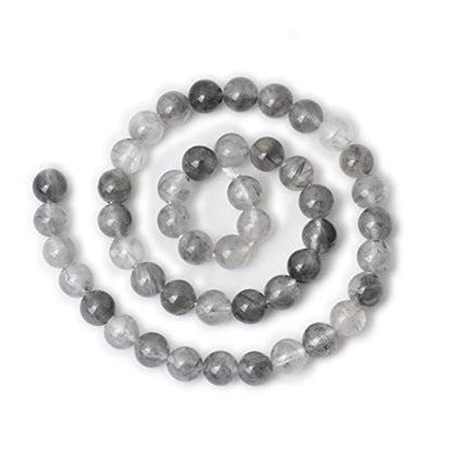 45PCS 8mm Natural Cloud Crystal Gemstone Round Loose Beads Crystal Energy Stone Healing Power for Jewelry Making 1 Strand 15" - color: Cloud Crystal, size: 8mm