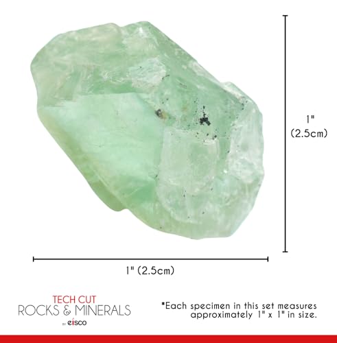 EISCO Moh's Hardness Kit, 12 Pieces - Includes 9 Rock & Mineral Specimens, 1" Each - Geology Activity for Exploring & Identifying Minerals Using Moh's Hardness Scale - Tech Cut Rocks (Pack of 2) - size: 9.75 x 7 x 3.5 inches (Pack of 2)