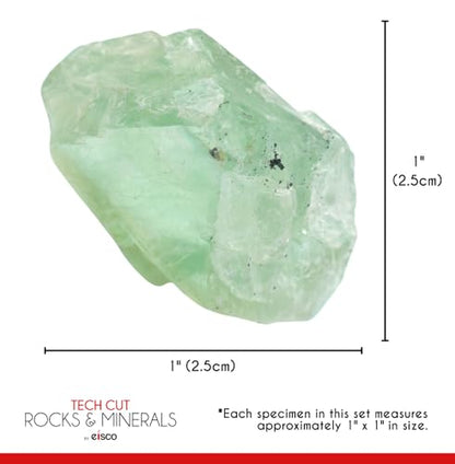 EISCO Moh's Hardness Kit, 12 Pieces - Includes 9 Rock & Mineral Specimens, 1" Each - Geology Activity for Exploring & Identifying Minerals Using Moh's Hardness Scale - Tech Cut Rocks (Pack of 2) - size: 9.75 x 7 x 3.5 inches (Pack of 2)