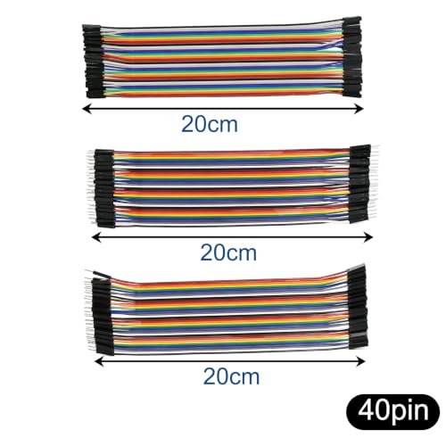 Breadboard Kit 830 + 400 + 6×170 Point Solderless Prototyping Boards, 120Pcs 20cm Dupont Jumper Wires M-M M-F F-F for Arduino Raspberry Pi ESP32 Electronics Projects - size: 830+400+6×170 Breadboard Kit