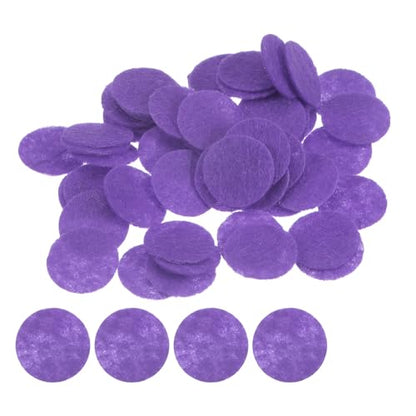 HARFINGTON 200pcs Round Felt Circles, 15mm 5/8" Pre Cut Felt Craft Pads Non-Woven Mini Felt Fabric Circles for DIY Sewing Handcraft Cut Projects Craft Finishing, Purple - color: Purple, size: 15mm