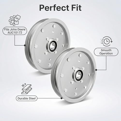 Deck Flat Idler Pulley AUC10172 6-3/16in for John Deere ZTrak - size: AUC10172