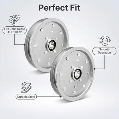 Deck Flat Idler Pulley AUC10172 6-3/16in for John Deere ZTrak - size: AUC10172