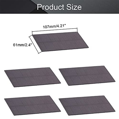 Fielect 5pcs 5V 1W Solar Panel Polysilicon Mini Solar Cells DIY Electric Toy Materials for Battery Power LED 107mmx61mm - size: 5V 1W
