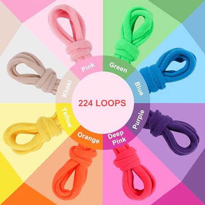 QXHOL 224 PCS Loom Loops Refill for Kids - color: Loom Loop Refills