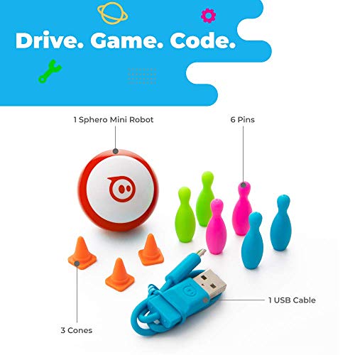 Sphero Mini (Red) - Coding Robot Ball - Educational Coding and Gaming for Kids and Teens - Bluetooth Connectivity - Interactive and Fun Learning Experience for Ages 8+ - color: Red