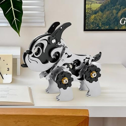 3D Metal Puzzles for Adults,Mechanical Bulldog Art Craft Gifts Toys - color: A5-bulldag