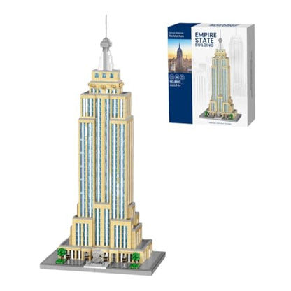 New York Empire State Building Blocks Set, Commemorative Architectural Model Building Kit, World Famous Landmark Model Set, Modular House Architectural for Gift Home Decoration