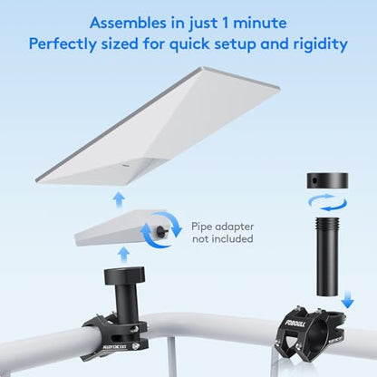 Starlink Mini Mount Kit for RV, Boat, Camper, Ladder & Guardrail - CNC Aluminum Alloy Adjustable Clamp (0.79"-1.38" Pipe Diameter) - Universal Pipe Adapter Compatible with Starlink mini - style: Upright bracket