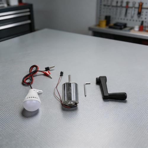 Hand Crank and Wind for turbine Generator Kit, 12V for Science - size: Set 2