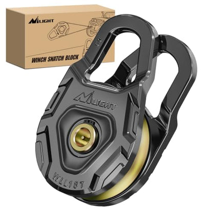 Nilight Forged Snatch Block 18 Ton Winch Pulley System E-Coated Rustproof - color: Heavy‑Duty Upgraded Winch Snatch Block 18T