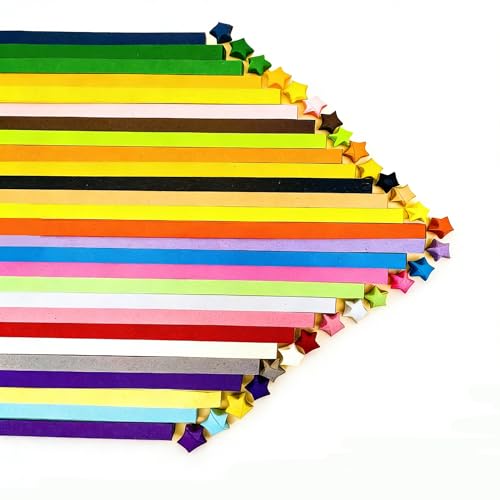 Origami Stars Papers Package DIY Paper Glitter Origami Stars, 1350 Sheets, 27 Colors (27 Bright Color) - color: 27 Bright Color