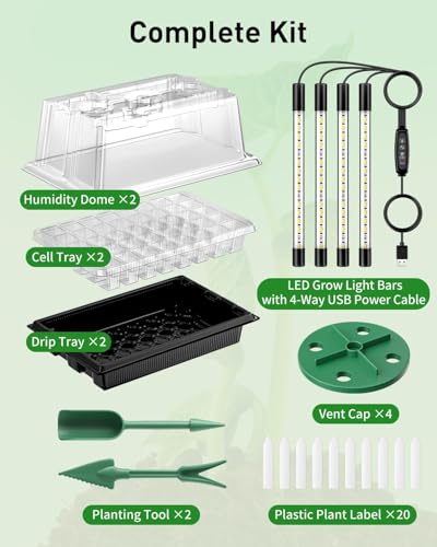 Pawfly Seed Starter Trays, 2 Pack 80 Cells Seed Starter Kit - size: 80 Cells