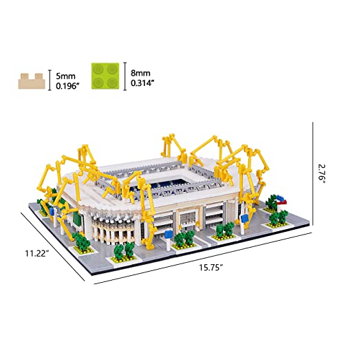 Micro Mini Blocks, Football Stadium Series Model Mini Building Blocks Architecture Model Building kit (Signal Iduna Park) - color: Signal Iduna Park