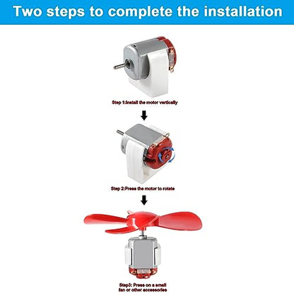 6 Sets DC Motors Kit Mini Electric Hobby Motor 3V -12V 25000RPM with Plastic Gears 2X AA Battery Holder Boat Rocker Switch Shaft Propeller for DIY Science Projects