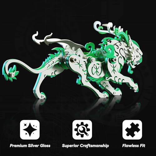 FILASLFT 3D Metal Puzzles for Adults,Mechanical Model Kit Green Bi an - color: C6-bi An-green