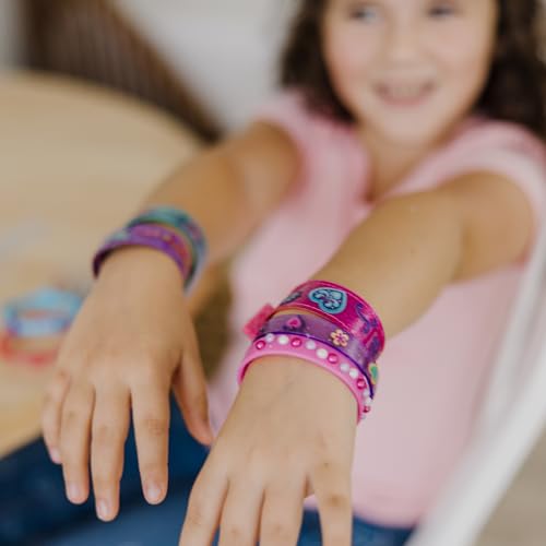 Melissa & Doug Design-Your-Own Bracelets with 100+ Sparkle Gem & Glitter Stickers, Kids Snap Bracelets, Stickers & Jewelry Crafts, Preschool Toys for Girls & Boys Ages 4+