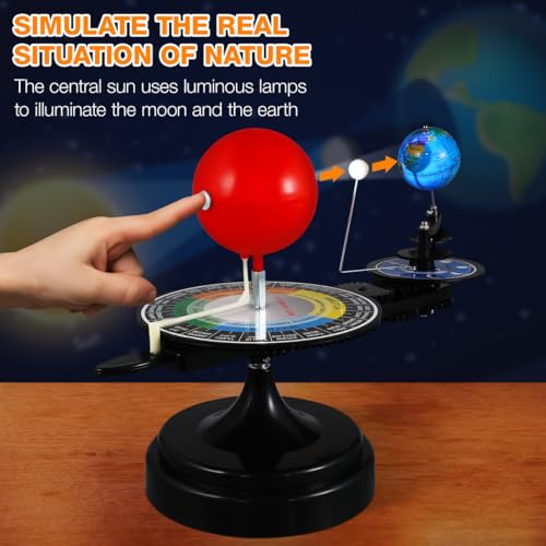 ULTECHNOVO Solar System Model Kit - Earth Moon Revolves Around The Sun- Scientific Experiment Kit Teaching Model for Teens Students