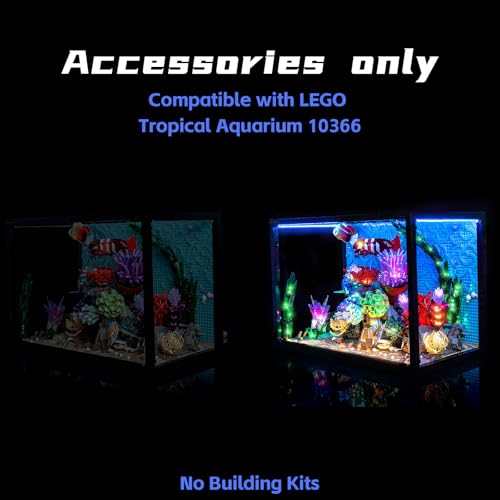 BrickBling LED Light Compatible with Lego Tropical Aquarium 10366, Decoration Lamp Compatible with Lego Tropical Fish Tank- Excluding Model (Classic Version Light) - style: Classic Version Light