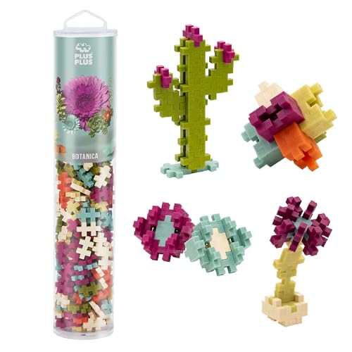 PLUS PLUS 240 Piece Botanica Mix - Mini Waffle Blocks Classroom Must Haves - style: Botanica Mix Play Tube