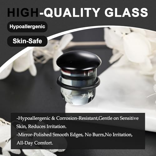Glass Ear Stretching Kit Gauges 3mm-25mm Single Flare Plugs 4Pcs - color: Clear/Black, size: 6mm（2G）