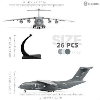 1:100 Scale Y-20 Transport Aircraft Quick Assembly Model Kit - color: 3.y-20