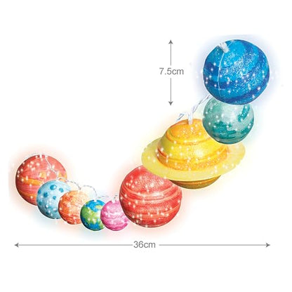 4M DIY Solar System String Lights - Outer Space Art & Craft Kit, Kids 5+ - style: Solar System Lights