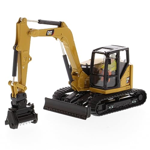 CAT Caterpillar 309 CR Next Generation Mini Hydraulic Excavator with Work Tools and Operator High Line Series 1/50 Diecast Model by Diecast Masters 85592