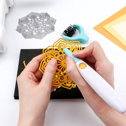 BAOFALI 13 Pcs/Set All-in-One Paper Sculpting Tool Kit & Die Brush; Paper Flower Shaping Making Tool Set; Flower Mold Tray; Paper Blossom Tools for Creating Dimensional Flowers; Die Cleaning Tool - color: 13pcs/Set Tool Kit