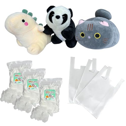 3-Pack 8" Make Your Own Stuffed Animal Kit - No Sew Crafts for Kids - DIY Children Dinosaur Pillow - Unstuffed Plush Animals Kit (Traditional)