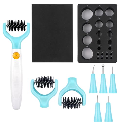BAOFALI 11 Pcs/Set Paper Flower Shaping Making Tool Set; All-in-One Paper Sculpting Tool Kit & Die Brush; Flower Mold Tray; Paper Blossom Tools for Creating Dimensional Flowers; Die Cleaning Tool - color: 11pcs/Set Tool Kit