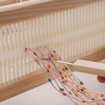 PURCOULEUR 16 Inches Rigid Heddle Loom with Holder, Loom Kit for Adults