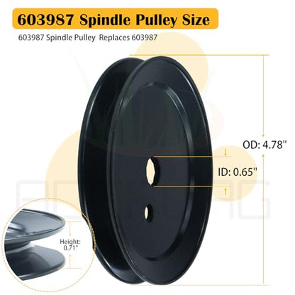 2PK 604214 Spindle Assembly with 603987 Spindle Pulley 607059 Belt - size: 2x604214D