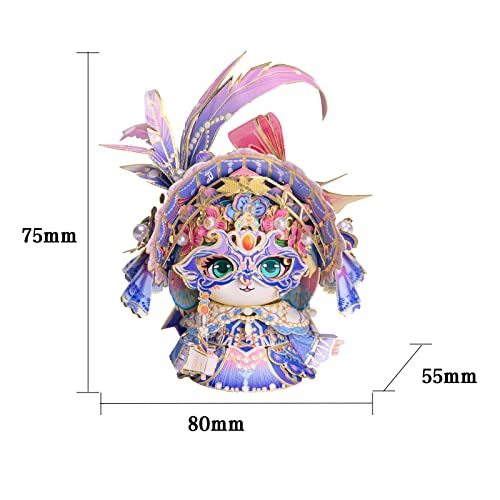 MU 3D Metal Puzzle for Adult Romeo and Juliet Masque Cat Figures Model Assembling, Metal Model Kits Miniature Building, Brain Teaser Love Gift Home Decor - style: Juliet Masque Cat