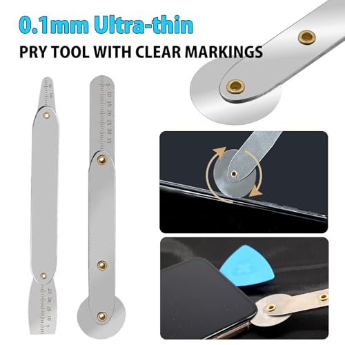 Spudger Pry Tool Kit 8 Piece Opening Tool, Metal Spudger Tool Kit, Ultra-Thin Prying & Open Tool for iPhone, Laptop, iPad, Cell Phone, MacBook, Tablet, Computer, Electronics Repair