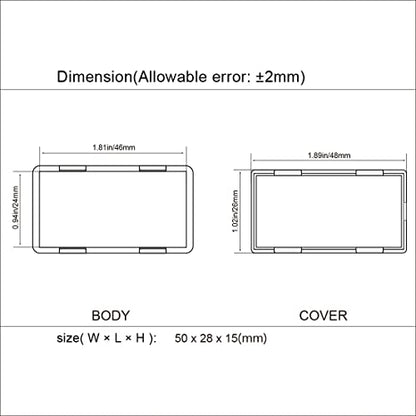 LeMotech Project Box 5 Pieces ABS Plastic Electrical Project Case Small Junction Box for Electronics White 1.97 x 1.10 x 0.59 inch (50 x 28 x 15 mm) - color: 5 pieces, size: 1.97"x 1.10"x 0.59"