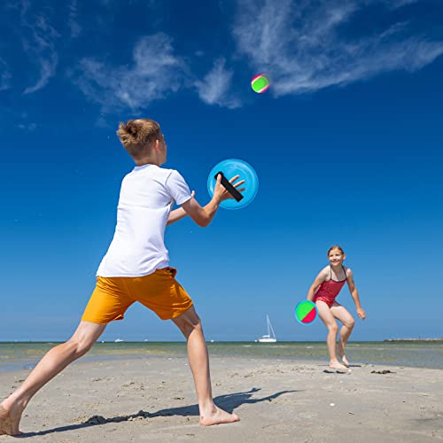 Ayeboovi Toss and Catch Ball Game Outdoor Beach Pool Toys for Kids Age 3-12 - style: 2 Paddles 2 Balls