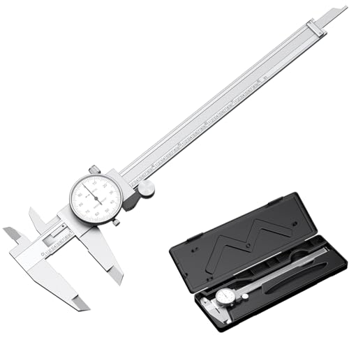 HDLNKAK Dial Caliper Shockproof with Watch 0-9" Range - color: Silver